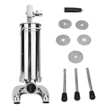 Churros Maker Für Heim, Gebäckpresse Edelstahl Manuell Abnehmbare Vertikale Aus Edelstahl Mit 5 Formen Churros Maschine Für Zuhause Und Churros