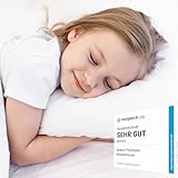 Kinderkopfkissen Kissen 40x60 - Ergonomisches Kissen Kinder für weiche Träume - Komfortkissen Kinder für optimale Stützkraft - Baby Kissen mit Baumwollbezug & waschbar 60°C - Made in Spain & Öko-Tex