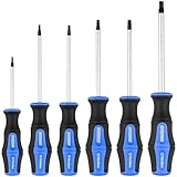 EffektWerk - 6-tlg. Torx-Schraubendreher-Set - Sternschraubendreher T-10, T-15, T-20, T-25, T-30 & T-40 - Drehmomentschraubendreher mit magnetischen Spitzen
