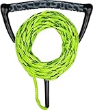 Mesle Wakeboard & Wasserski Leine Ergo, ergonomischer Eva Schaumstoff-Griff, schwimmend, Länge Zugseil mit Hantel 23 m, verkürzbar auf 16,7 m, mit Rope Keeper