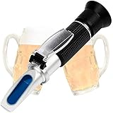 Anpro Brix Refraktometer, Bier Würze Refraktometer, Dual-Skala – Spezifische Gravity 1,000–1,120 und Brix 0–32%, ersetzt Homebrew Hydrometer (Aluminium)