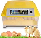 Oppikle 48 Eier Intelligentes digitales Brutmaschine Brutkasten mit LED Temperaturanzeige und Feuchtigkeitsregulierung，Inkubator Vollautomatische Brutmaschine
