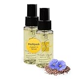 SETA PACK - Leinsamenöl für Haare 50 ml - 2 Flaschen - Leinsamenöl - Flüssigkristall für geschädigtes Haar - Restrukturierendes Haaröl mit Omega 3-Öl für trockenes und krauses Haar