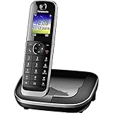 Panasonic KX-TGJ310GB Familien-Telefon ohne Anrufbeantworter (schnurloses Telefon, strahlungsarm, Anrufschutz, DECT Basisstation, Freisprechen) schwarz