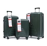 GC GAVENO CAVAILIA Kabinenkoffer-Set, 3-teilig, Reise-Handgepäck mit 4 Spinnrollen und TSA-Schloss, robustes, langlebiges Hartschalen-Koffer-Set – leichte Reisetrolley-Tasche, 50,8 cm, 61 cm, 71,1 cm,