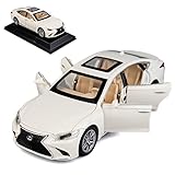 TGRCM-CZ 1/32 kompatibel mit Lexus Ls500h Modellauto, Zinklegierung, Rückzieh-Spielzeugauto mit Sound und Licht, für Kinder, Jungen, Mädchen, Geschenk (weiß)
