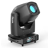 200W LED Moving Head Licht, Elektronischer Zoom Bühnenlicht 10 Farben und 17 Muster Zerstäubungseffekt d-mx512 für Weihnachten Disco Konzert Party Hochzeiten