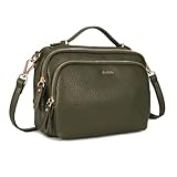 Gladdon Umhängetasche damen,Schultertasche mit Reißverschluss, Crossbody Tasche, Leder Handtasche Klein, Womenswear…