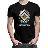 Kitesurfing: Nature, Spirit... - Herren t-Shirt mit Aufdrucklustige T-Shirts, Hobby, Geschenke, Geschenke für männer, Geschenke für Mann