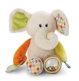 NICI Activity Schmusetier 23cm, Kuscheltier für Babys und Kleinkinder zum Kuscheln und Fördern, pastellfarben, 39704