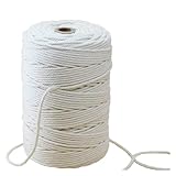 3mm-10mm Beige Baumwollkordel Seil geflochtene Runde Macrame Seilstring Natürliche Baumwollkabel for DIY Home Hochzeit Handgemachtes Zubehör (Size : 8mm 25M)