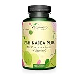 Echinacea Komplex 500mg | Vitamin C, Zink, Kurkuma und Reishi | Kapseln mit Acerola, Beta Glucan und Antioxidantien | 120 Stück | Immunsystem stärken* | Vegan | Vegavero®