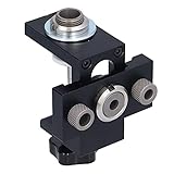 Hyuduo Lochbohrlehre, 3-in-1 Verstellbarer Holzbearbeitungs-Dübelbohr-Locator mit 8 Mm, 10 Mm, 15 Mm Bohrern, für -Möbel, Holzlochöffner