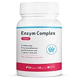 Enzym Komplex Classic - Mit Bromelain Ananas Enzym hochdosiert + Trypsin + Rutosid - Monatspackung mit 60 Enzyme Kapseln - Traditionelle systemische Enzym-Kombination