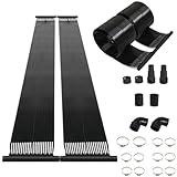 LEADZM Solarkollektor Poolheizung 600 x 73 cm | Solarheizung für Pools bis 24.000 l | UV-beständig & erweiterbar | Energieeinsparend Poolheizung | Schwimmbad Warmwasser | Mit Adapter