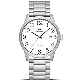 LN LENQIN Uhren Herren Edelstahl Uhren Uhr Analog Quarzuhr Wasserdicht Armbanduhr Herren Mode Business Designer Uhr mit Datum