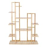 Pflanzenständer aus Holz für Garten, Terrasse, hoher Blumentopf-Präsentationshalter, Regal für Wohnzimmer, Balkon, dickes Holz-Pflanzenregal
