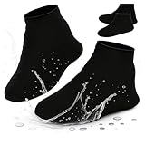 ZenithyrEn 4 Paar Schuhüberzieher Wasserdicht, Regenschutz Schuhe, Silikon Überschuhe, Einfach Anzuziehen, Hohe Elastizität, Rutschfest, Abriebfest, Ideal Für Regen und Schnee (schwarz)