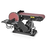 STAHLWERK Band-und Tellerschleifer BTS-1400 ST mit 375 W für 915 mm Schleifbänder und 150 mm Schleifpads, Schleifmaschine, Schleifgerät, Bandschleifgerät zum Schleifen und Polieren