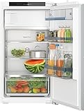 BOSCH KIL32VFE0 Einbau-Kühlschrank Serie 4, integrierbarer Kühlautomat mit Gefrierfach 102x56 cm, 132L Kühlen, 15L Gefrieren, MultiBox XXL, LED-Beleuchtung, EcoAirflow, SuperCooling