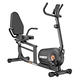 Dskeuzeew Liegeergometer für Zuhause heimtrainer mit 16 verstellbaren Widerstandsstufen ergometer heimtrainer LCD-Display, Herzfrequenzsensoren und verstellbarer Rückenlehne 180 kg Belastbar