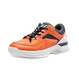 FitVille Extra Weit Tennisschuhe Herren Fitnessschuhe Squashschuh Atmungsaktiv Training Pickleball Schuhe für Tennis Walking Laufen Fitnessstudio Orange 47 EU X-Weit