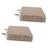 SHINEOFI 2 Stück Vogel Sitzplattform aus Robustem Karton Langlebige Papageien Sitzstange mit Kratzfester Oberfläche Geeignet für Wellensittiche Nymphensittiche und Andere Vögel im Käfig