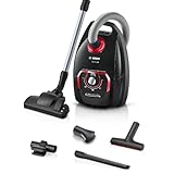Bosch Staubsauger mit Beutel Serie 8 BGB75X650, für Allergiker, Hygiene-Filter, 10 Jahre Motorgarantie, XXL-Polsterdüse, XXL-Fugendüse, langes Kabel, Made in Germany, leise, 650 W, schwarz