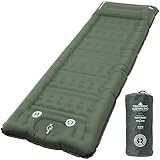 Trinordic Extradicke Aufblasbare Isomatte - 12cm Dick & 70cm Breit mit Fußpumpe & Kissen - Camping Luftmatratze mit Kleines Packmaß für Outdoor, Wandern & Bikepacking