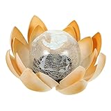 OSALADI 1 Stück Lotus Lampe Wegebeleuchtung Solarbetriebene Solar LED Solar Gartenleuchten Erde Solarleuchten Beleuchtete Ornamente Solar Außenleuchten Außendekoration