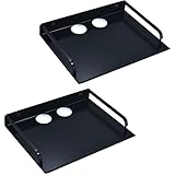 HNVNER Beamer Wandhalterung, Multimedia Regal Wandregal Schwarz für TV Box, Router, Apple Tv 4k, Receiver, DVD Player, TV Zubehör, Metall Wand Ablage für AV Geräte (2PCS)