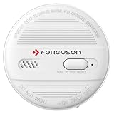 FERGUSON FASD2 Rauchmelder – Fotoelektrischer Brandmelder EN14604, Zertifizierter Feuermelder, 85dB Alarm, LED, 9V Batterie, bis 5 Jahre Schutz