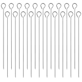 20cm Grillspieße Schaschlikspieße Edelstahl 20 Stk Kebab Grill Spieße Fleischspieße Edelstahl Grillspieß Metallspieße Grill für Fleisch