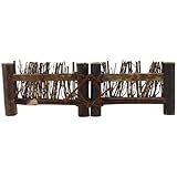 Gatuida Handgefertigter Bambus Mikrozaun Kleiner Sichtschutz Braun für Gartendekoration und Bonsai Mikrolandschaften