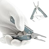 10 in 1 Mini Multitool Zange mit Unsichtbare Pinzette Mini Flagship Faltbares Multitool Werkzeug mit Taschenmesser Zange Dosenöffner Schere Schraubendreher Flaschenöffner für Camping/Männer Geschenke