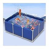 Fischteich aus Segeltuch mit Stütze, Wassertank-Zisterne für Aquakultur, großes, verdicktes Messerschabtuch, Wetter- und oxidationsbeständig, spezieller Teich für die Fischzucht im Freien (2