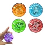 LED YoYo-Spielzeug mit Ball Bearing - Professionelles Kunststoffresponsive Gerät für Anfänger und Geschenke - 4 Stück