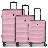 SMARTBOX Hartschalen Koffer-Set 3-teilig für Damen & Herren | leichte & stabile Reise-Trolleys aus hochwertigem & robustem ABS-Material | 4-Doppelrollen & Zahlenschloss (Edition 03)