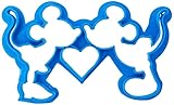 Cuticuter Mickey und Minnie Ausstechform, Blau, 8 x 7 x 1.5 cm