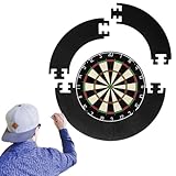 FRTAOOP 4-Teiliger Schalldämmung Dartscheibe Schutzring - Schwarz Eva Dart Surround für Wandschutz - Geeignet für Dart-Einsteiger und Enthusiasten - Home-Entertainment Partys Clubs Bars