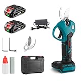 ONEVAN Akku Astschere, 28mm Schnittdurchmesser Baumschere Elektrische Gartenschere mit Akkus, Bürstenlosen Akku Schere Buchsbaumschere für Gärten Äste Blumenbeete