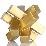 Deko Knoten,dekofiguren Knoten deko,Deko Gold,Goldene Deko Skulpturen,Resin Statue Knoten Deko,Goldene Deko Bücherregal,Würfelregal Statue Deko,Bücherregal Deko,Skulptur Deko,Minimalistische Deko