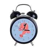 Kinder Wecker retro leise Zeiger Uhren Runde Nummer Doppeluhr s hohe Wecker schwarz Farben Nachttisch Nachttisch Wohnkultur gezeichnet Marine Krebse
