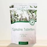 VivaNutria Spirulina Tabletten 500g | aus kontrolliertem Anbau I 2500 Spirulina Presslinge ohne Zusätze - rein & natürlich I schonend verarbeitet | Rohkostqualität I vegan