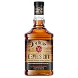 Jim Beam Devil's Cut | Kentucky Straight Bourbon Whiskey | robuster Geschmack mit intensiven Eichen- und Vanillenoten | 45% Vol. | 1l