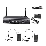 BESTonZON 2 2 Uhf Dual Kanäle Dual Uhf Dual Uhf System Uhf Dual Kanäle Schwarz