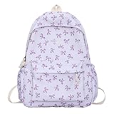 Rucksack mit Schleife, niedlicher Schulranzen, Kinder-Rucksack, Mittelschule, niedlich, Schüler, Schleife, Schultasche, Teenager, Mädchen, adrett, für Studenten, Reisen, Schultertasche für Notebook