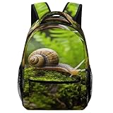 SKTNBM Rucksack für Männer und Frauen, Schneckenkrabbeldruck, stilvolle Rucksäcke, Business-Reiserucksack, Unisex, multifunktionaler Rucksack, Schwarz, Einheitsgröße, Rucksack, Rucksäcke