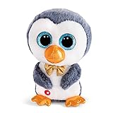 NICI Glubschis: Das Original – Glubschis X-Mas Pinguin Sniffy 15 cm I Kuscheltier Pinguin mit großen Augen I Flauschiges Plüschtier mit Glitzeraugen ab 0 Monaten I blau / weiß – 46302