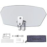 Justech Motorrad Windabweiser Verstellbare Clip-on Windschutzscheibe Zubehör Windschild Windschutzscheibenverlängerung Erweiterung Spoiler Aufsatz für Rennrad Motorrad Titan Harz